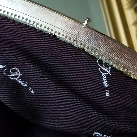 ❗Vintage Whiting & Davis Black and Silver Front Clasp Mesh Evening Bag w/ Chain❗ - Picture 13 of 13